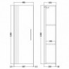 Deco 400mm x 1200mm Bathroom Cupboard Units