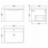 Lunar 600mm Wall Hung Drawer Vanity Units