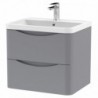 Lunar 600mm Wall Hung Double Drawer Vanity Units