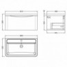 Lunar 800mm Wall Hung Drawer Vanity Units