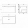 Lunar 800mm Wall Hung Drawer Vanity Units