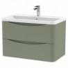 Lunar 800mm Wall Hung Double Drawer Vanity Units