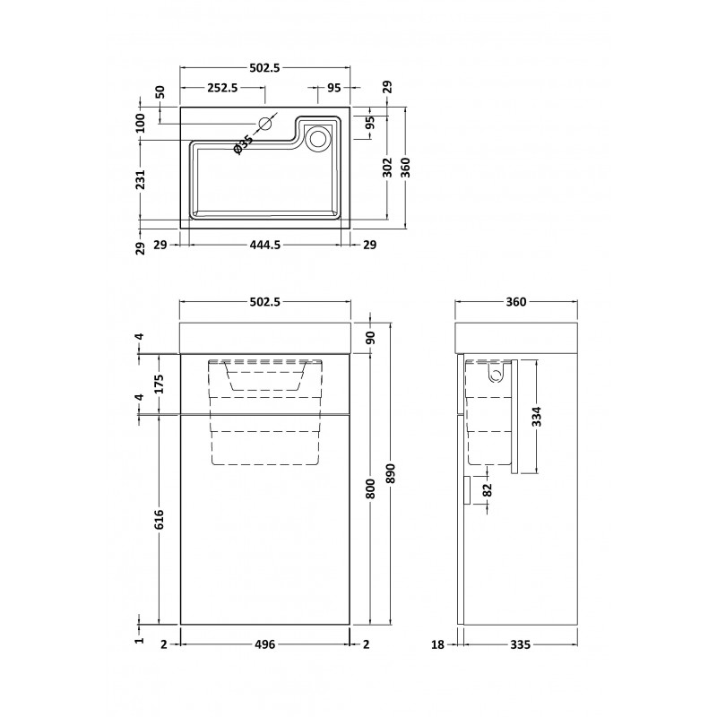 Athena 2 in 1 WC Unit & Basin