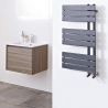 500mm (w) x 800mm (h) Apollo Anthracite Heated Towel Rail