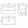 Parade 800mm Wall Hung Double Drawer Vanity Units