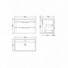 Parade 800mm Wall Hung Double Drawer Vanity Units