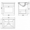 Classique 500mm Wall Hung Traditional Drawer Vanity Units