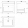 Classique 600mm Wall Hung Traditional Drawer Vanity Units
