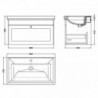 Classique 800mm Wall Hung Traditional Drawer Vanity Units