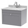 Classique 600mm Wall Hung Traditional Drawer Vanity Units With Worktops