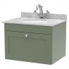 Classique 600mm Wall Hung Traditional Drawer Vanity Units With Worktops