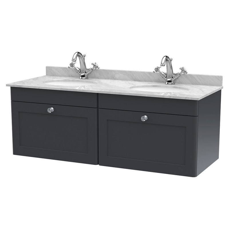 Classique 1200mm Wall Hung Traditional Drawer Vanity Units With Worktops