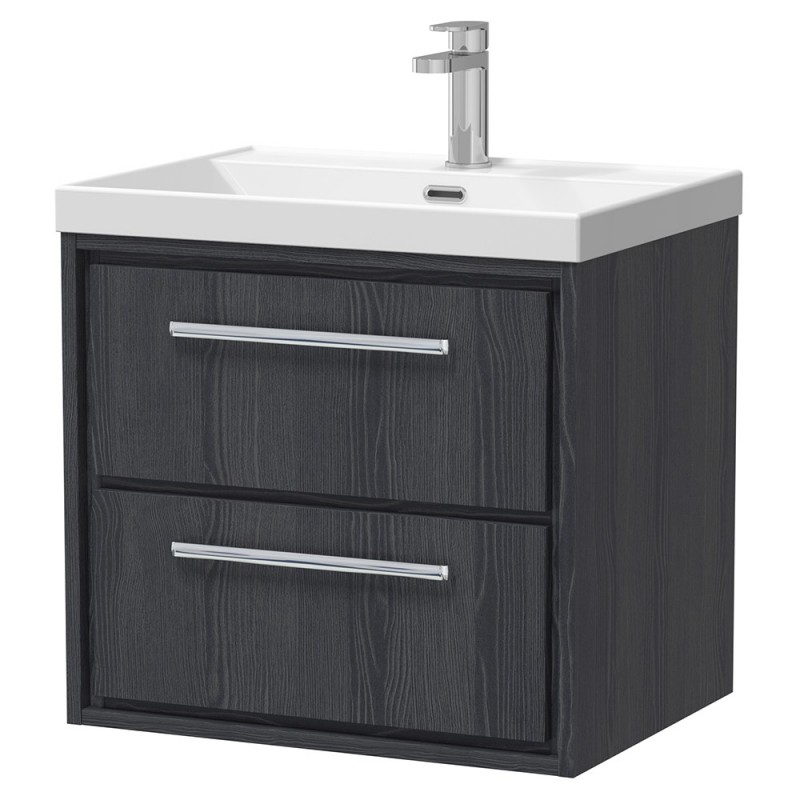 Lille 600mm Wall Hung Double Drawer Vanity Units