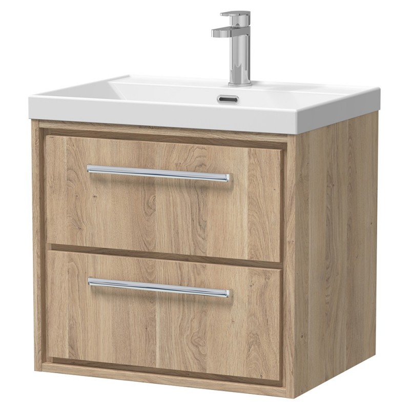 Lille 600mm Wall Hung Double Drawer Vanity Units