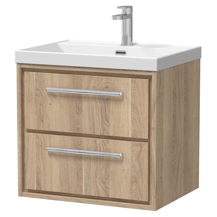 Lille 600mm Wall Hung Double Drawer Vanity Units