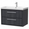 Lille 800mm Wall Hung Double Drawer Vanity Units