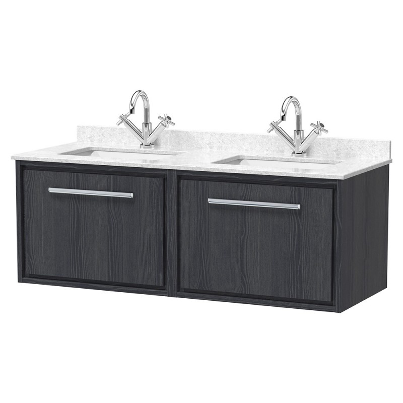 Lille 1200mm Wall Hung Double Drawer Vanity Units