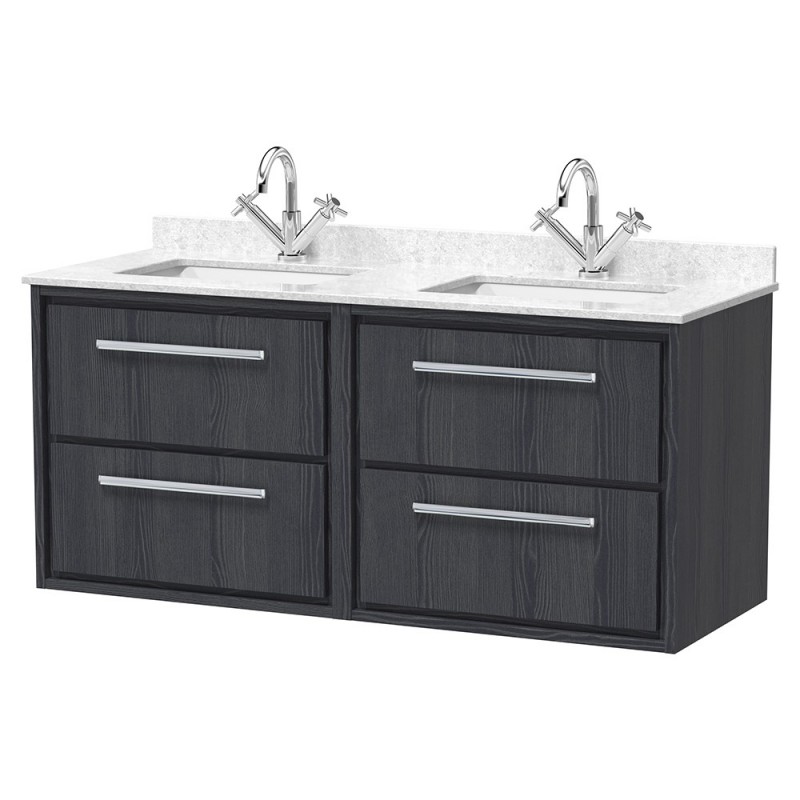 Lille 1200mm Wall Hung Four Drawer Vanity Units