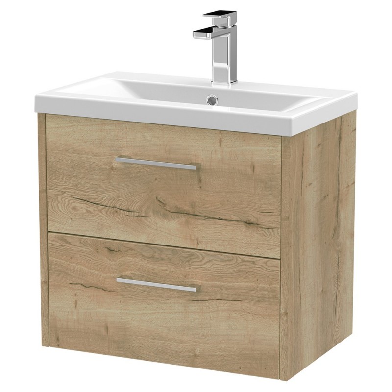 Juno 600mm Wall Hung Double Drawer Vanity Units