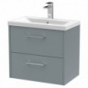 Juno 600mm Wall Hung Double Drawer Vanity Units