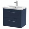 Juno 600mm Wall Hung Double Drawer Vanity Units