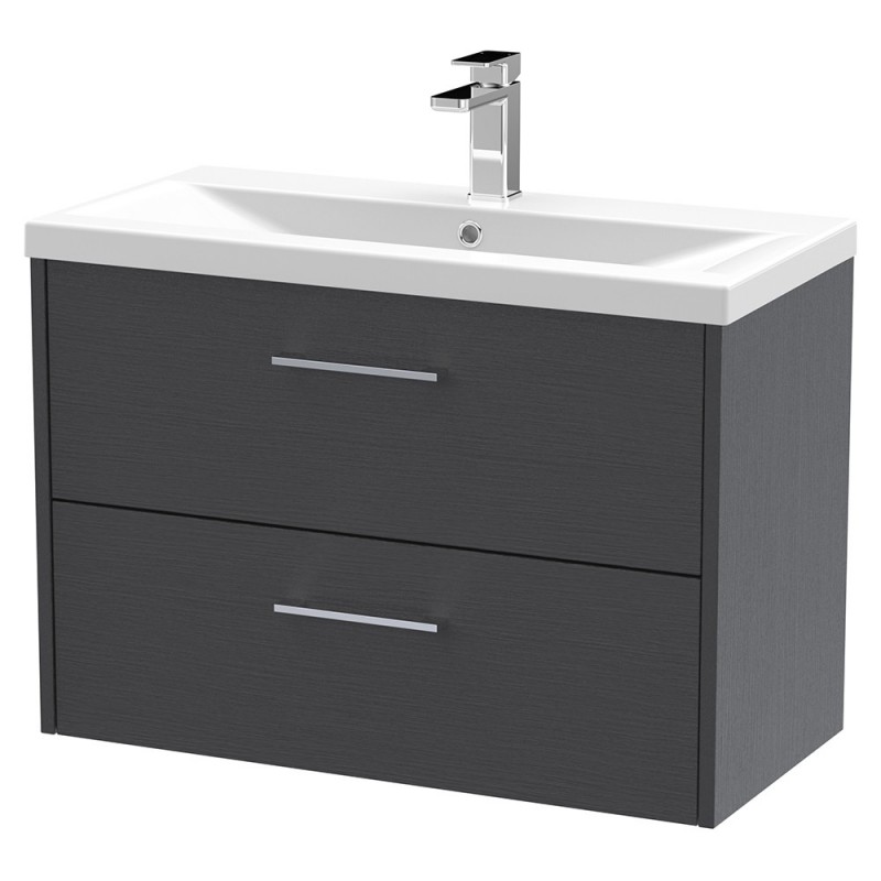 Juno 800mm Wall Hung Double Drawer Vanity Units