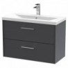 Juno 800mm Wall Hung Double Drawer Vanity Units