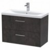 Juno 800mm Wall Hung Double Drawer Vanity Units