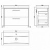 Juno 800mm Wall Hung Double Drawer Vanity Units