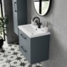 Juno 800mm Wall Hung Double Drawer Vanity Units