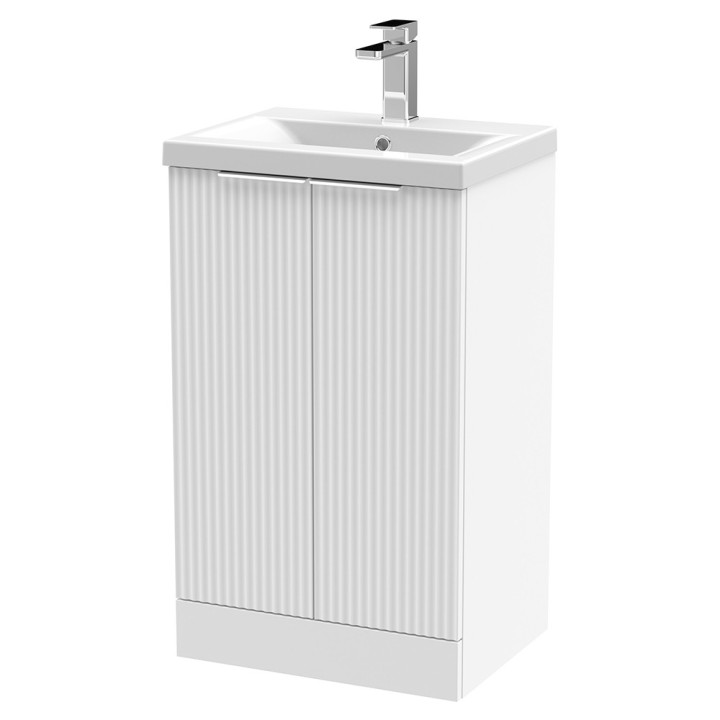 Fluted 500mm Freestanding Cabinet Vanity Units