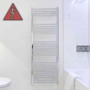 Straight Chrome Electric Ladder Rails
