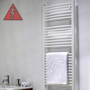 Straight White Electric Ladder Rails