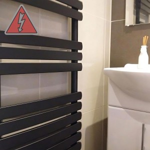Designer Black Electric Towel Rails