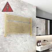 Brushed Brass Electric Ladder Rails