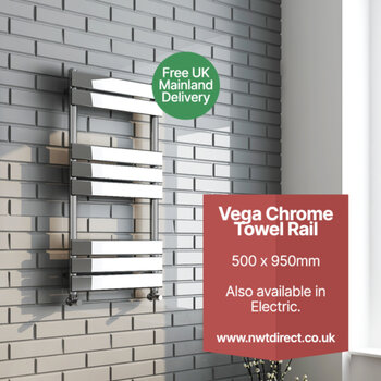 Order the Vega #Chrome #Designer Towel Rail Today!⚡️Also available as an electric towel railOrder here 👉 http://tinyurl.com/5h8zbv6n#bathroom #shower #decor #waterproof #inspo #homedecor #heating #towelrail #plumbing #radiators #insta ...