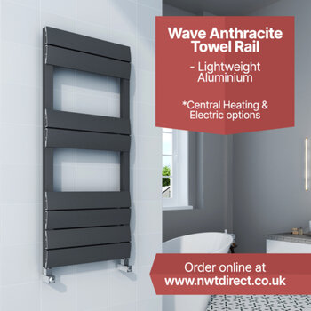 ⚫️Wave Anthracite Aluminium Towel RailAvailable as 🔥 Central Heated & Electric⚡️Order here - https://tinyurl.com/5bf4fsyv#heating #towelrail #plumbing #radiators #interiordesign #newhome #decor #plumbinglife #interior #newhome ...
