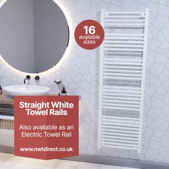 ⚪️Straight White Ladder Rails - Suitable for  your 🔥central heating system & ⚡️electric.https://tinyurl.com/43pewsfn#heating #towelrail #plumbing #radiators #interiordesign #newhome #decor #plumbinglife #interior #newhome #houserenevation ...